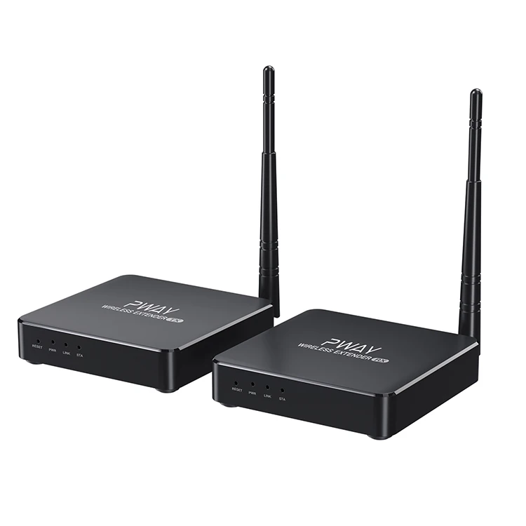 

Wireless WiFI HDM I Extender IR Signal Video Transmitter Receiver Extender, Black