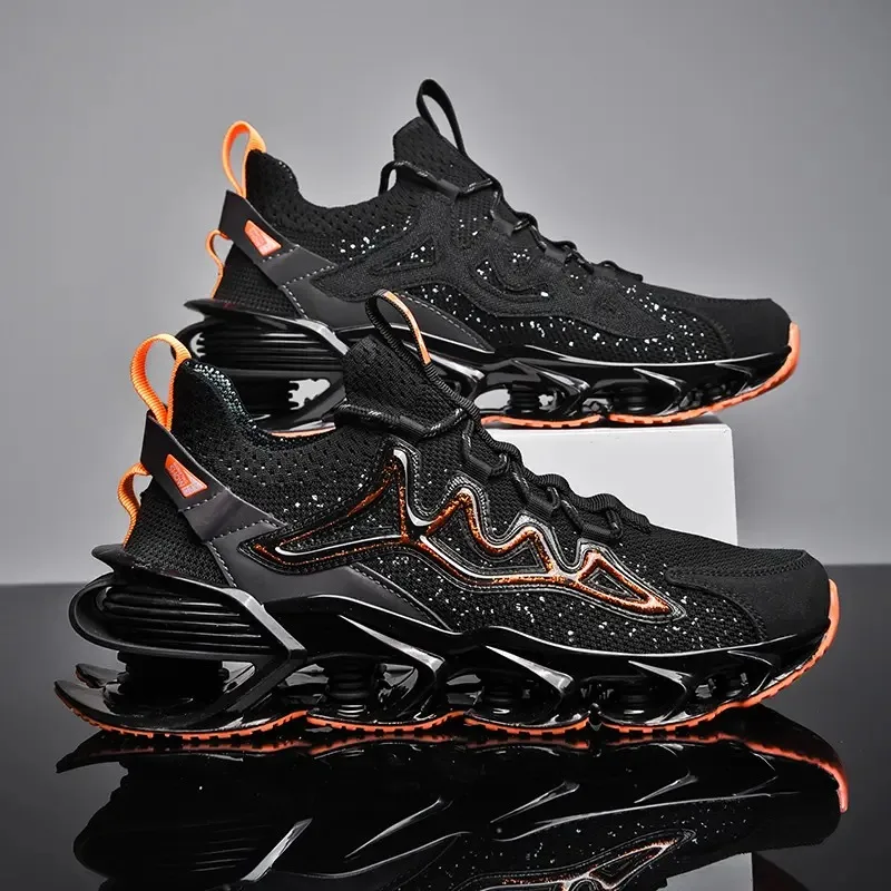 

Custom logo luminous platform trendy comfortable blade sneakers men casual shoes