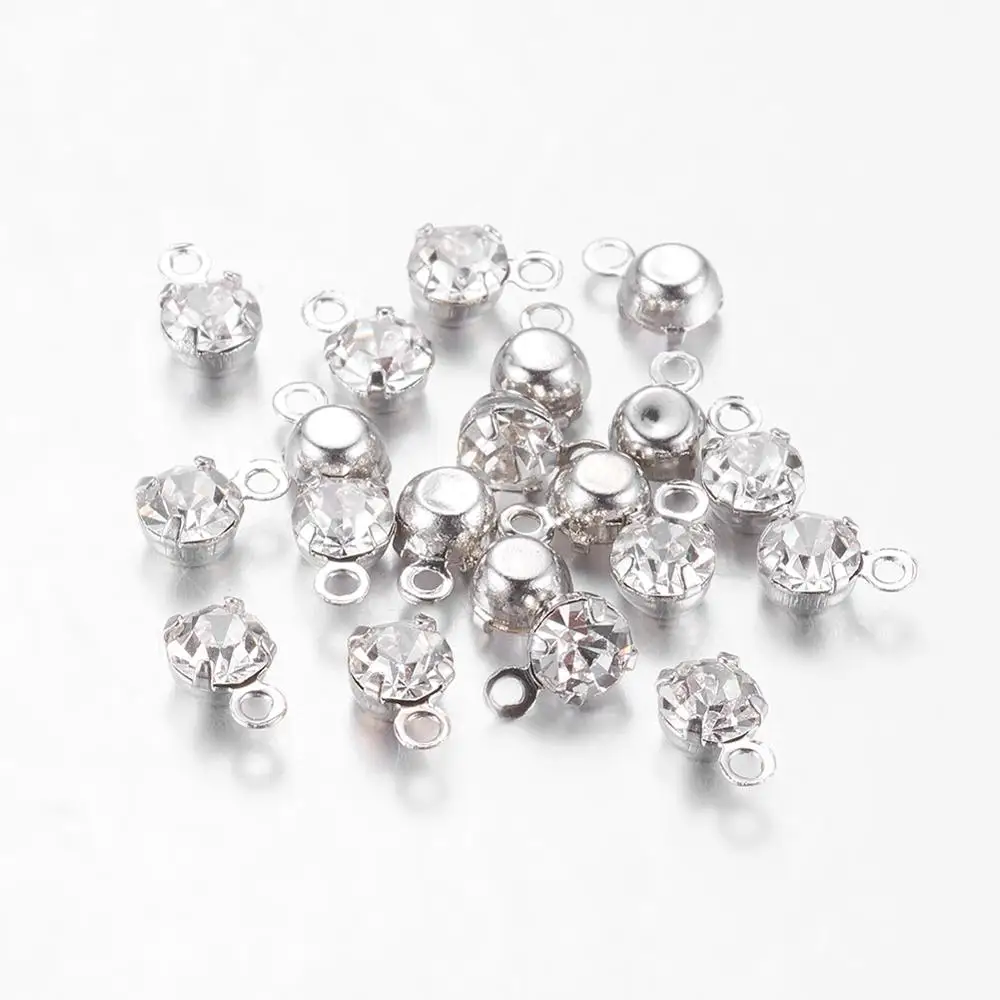 

PandaHall 1000 Piece Platinum Brass Setting with Middle East Rhinestone Pendants
