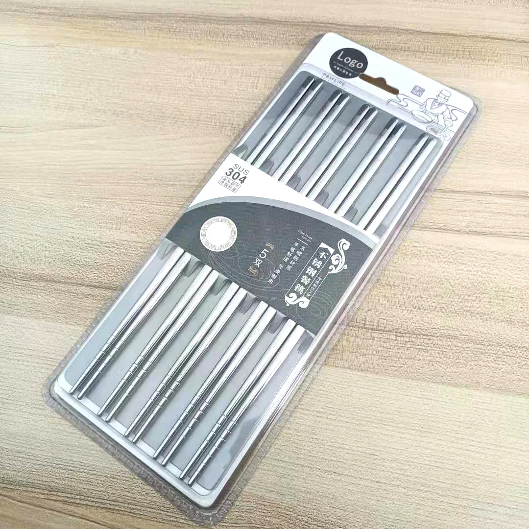 

Factory Sale Metallic 304 Stainless Steel Cheap Chopsticks, Sliver