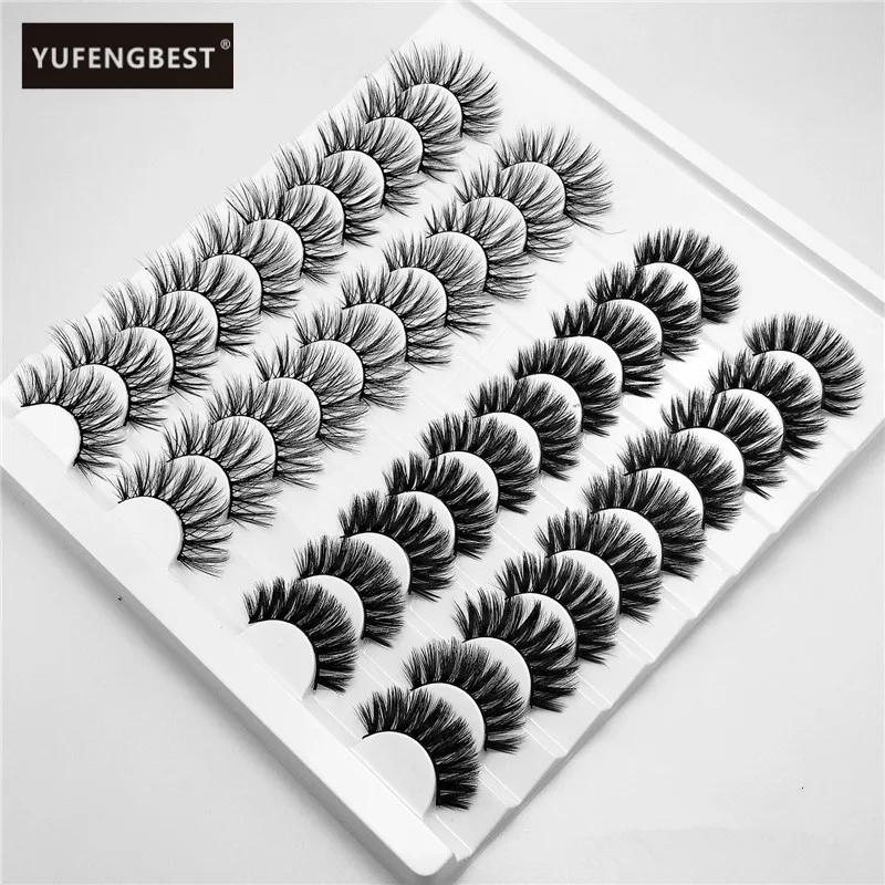 

Abestyou 20Pairs 3D Mink Lashes Natural False Eyelashes Dramatic Volume Fake Lashes Makeup Eyelash Extension Silk Eyelash