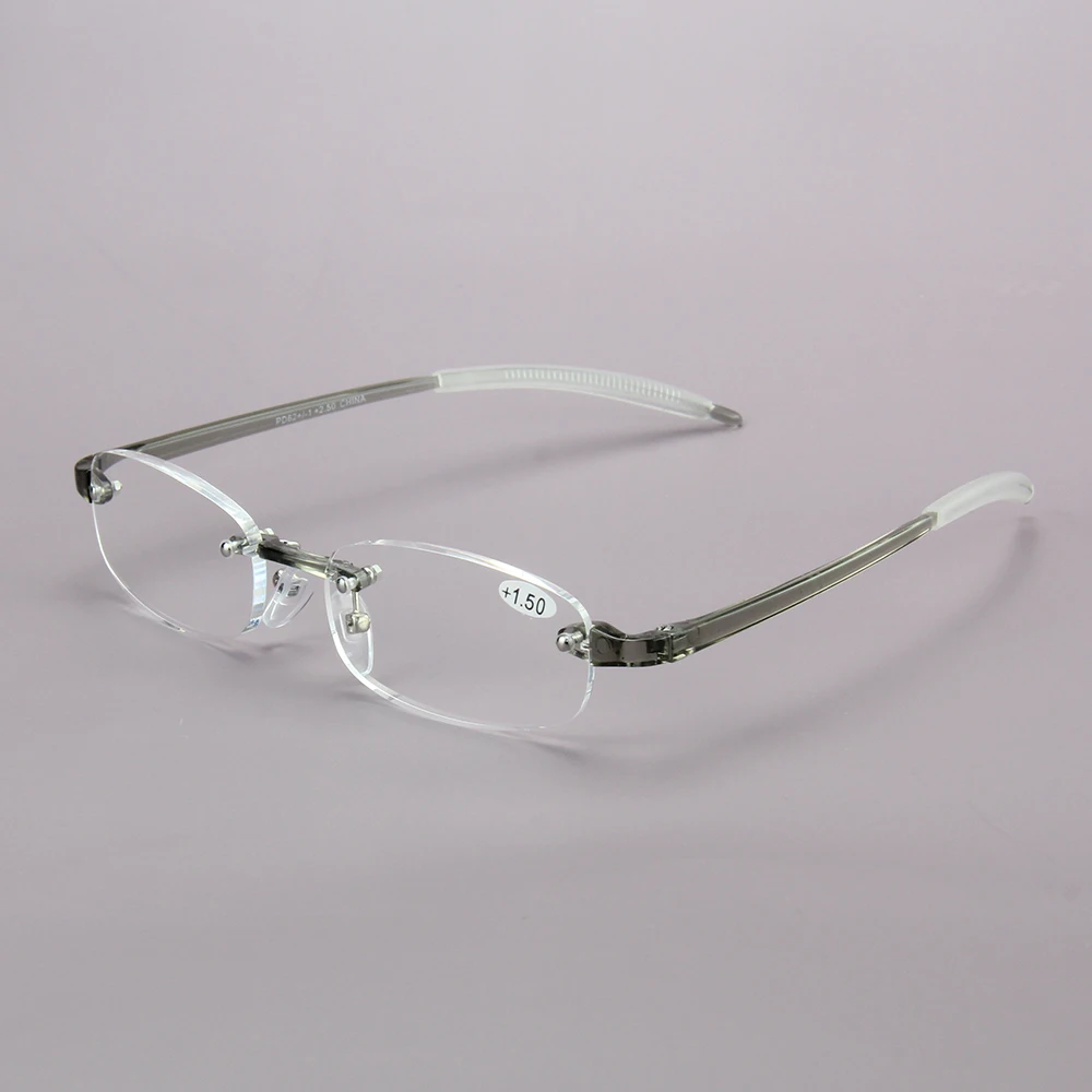 

EUGENIA 2022 Fashion Adult Frameless Reading Glasses Wholesale Different Colors Tr90 Clear rimless Reading Glasses
