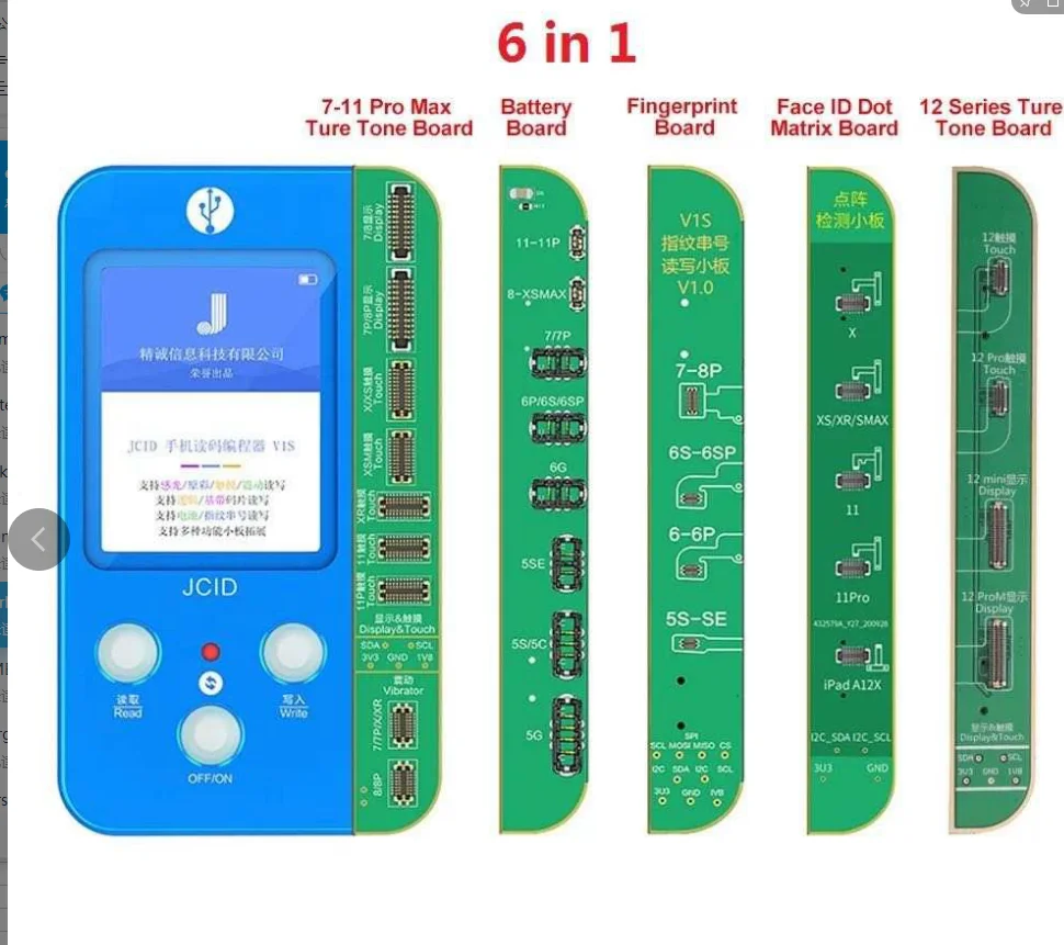 

New Update Jc V1SE for Phone True Tone Battery Health Face ID Fingerprint Repair Programmer