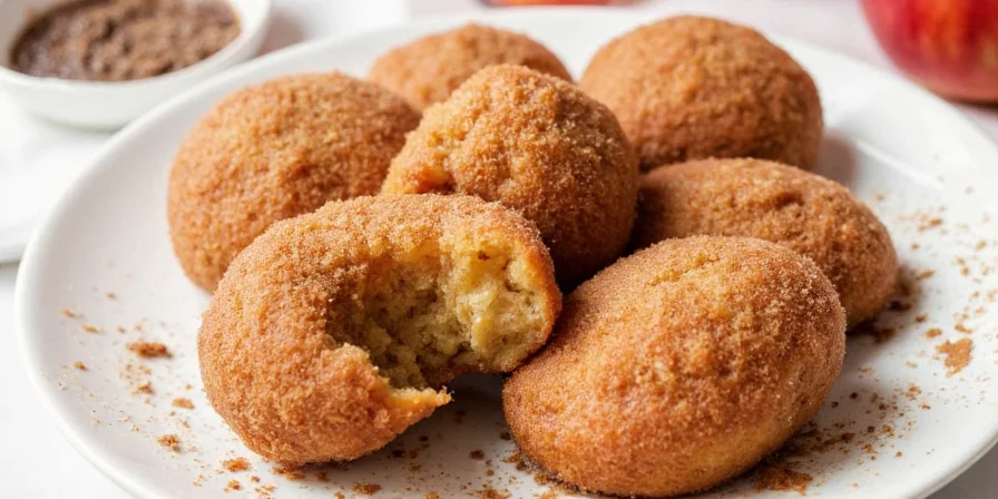 Tray of freshly baked apple cider donuts