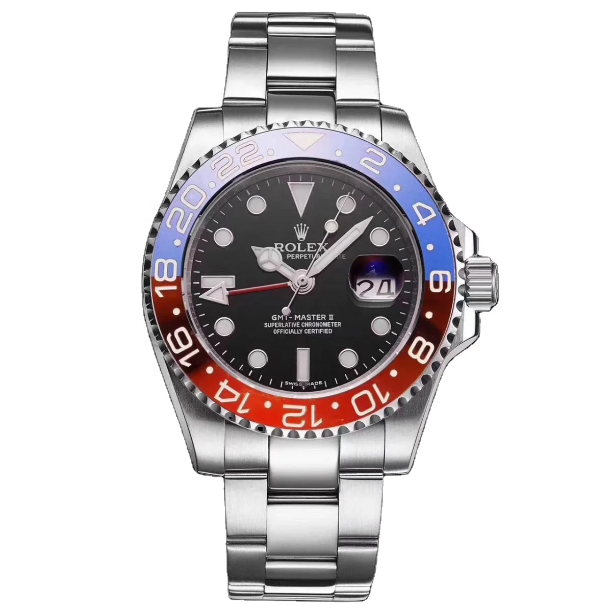 

Free shipping luxury Watch 904L steel 126710BLRO ETA 3285 movement for men GMT Master watches Rolexables