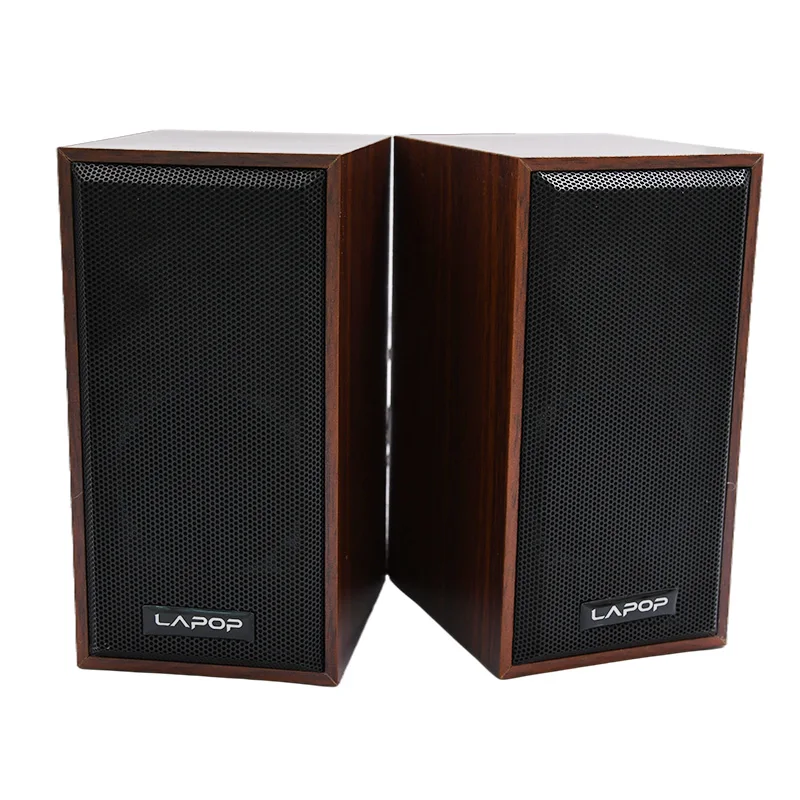 

LAPOP M18 Red Wooden Box And Panel Iron Mesh speaker 8002A Amplifier Stereo Sound Quality speaker