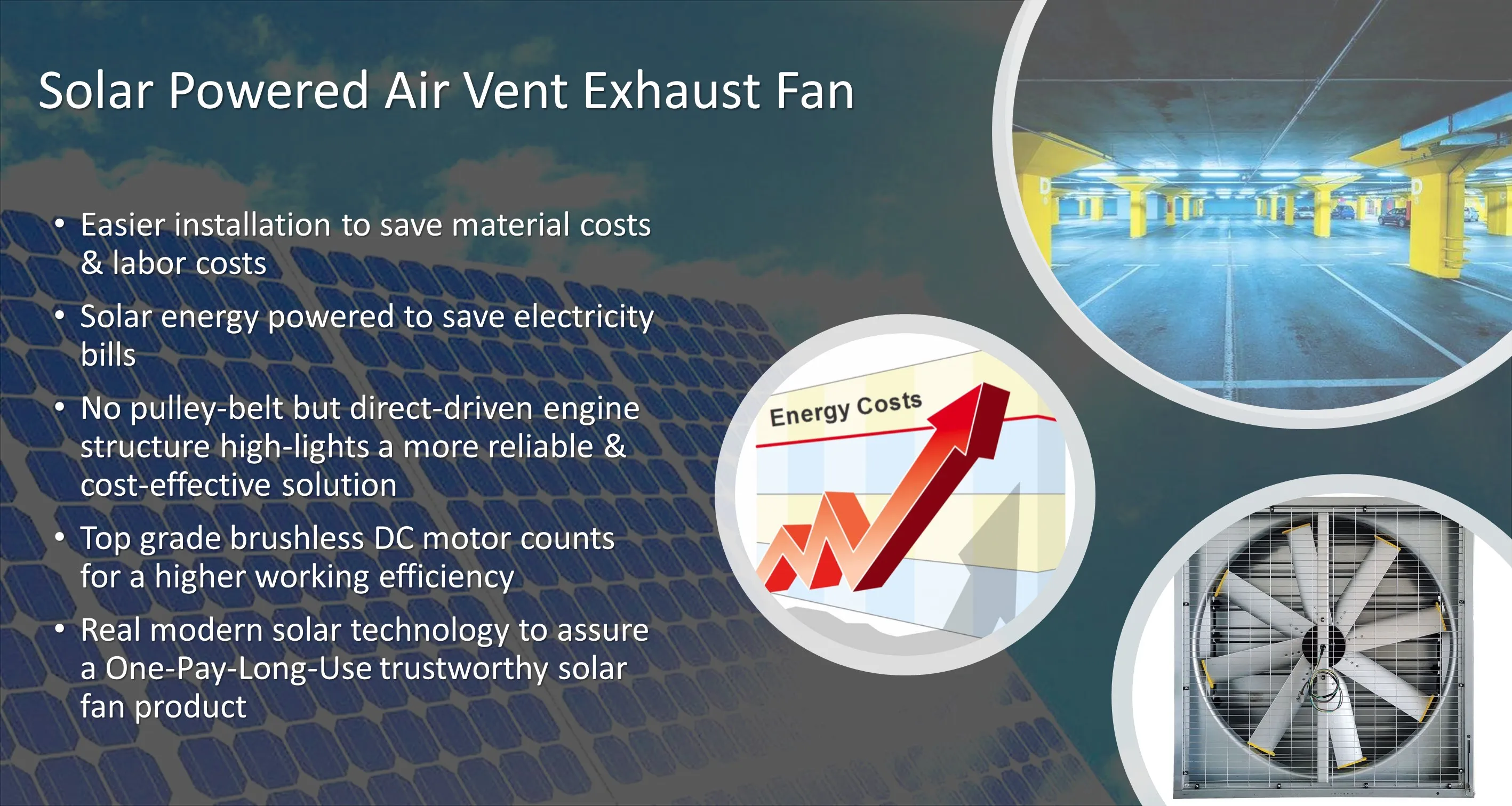Aparcamiento Subterráneo De Ventilación De Aire Ventilador Solar De