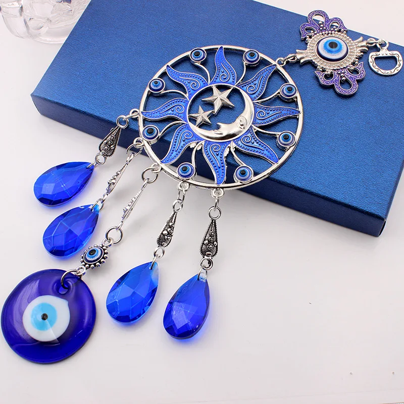 

JC Crystal Wholesale Turkish Blue Evil Eye Pendant Wind Chime Wall Decorations