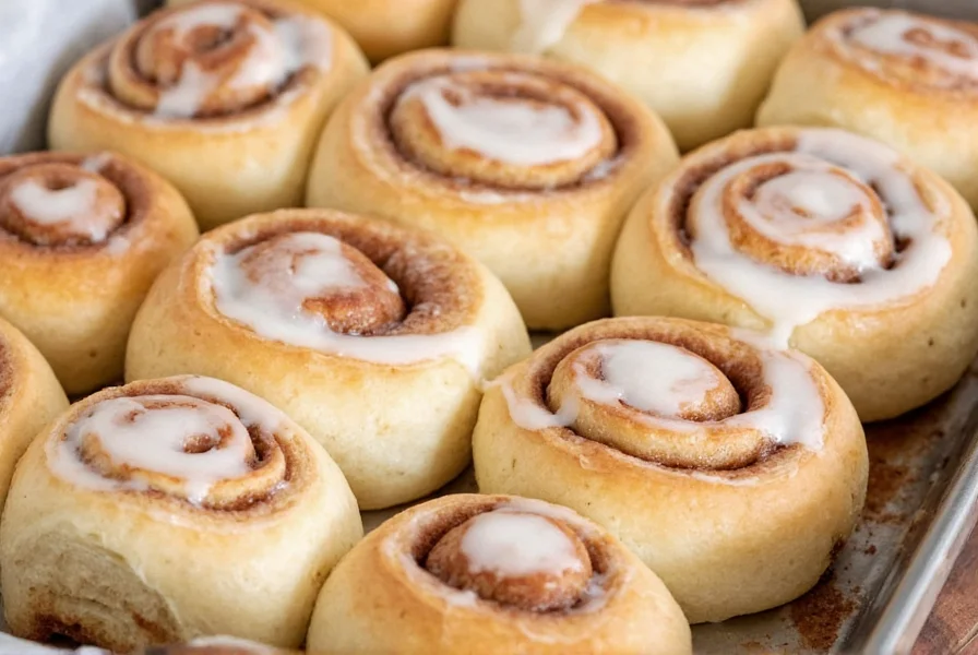 Professional baker kneading cinnamon bun dough on floured surface with proper windowpane test technique