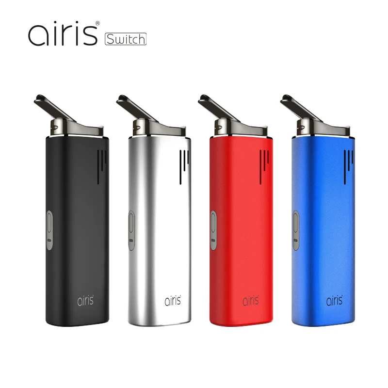 

Airistech New Smart 3in1 Vaporizer Airis Switch 2200mAh big battery capacity Fit for dry herb/wax/cbd vape pen, Black/silver/red/blue