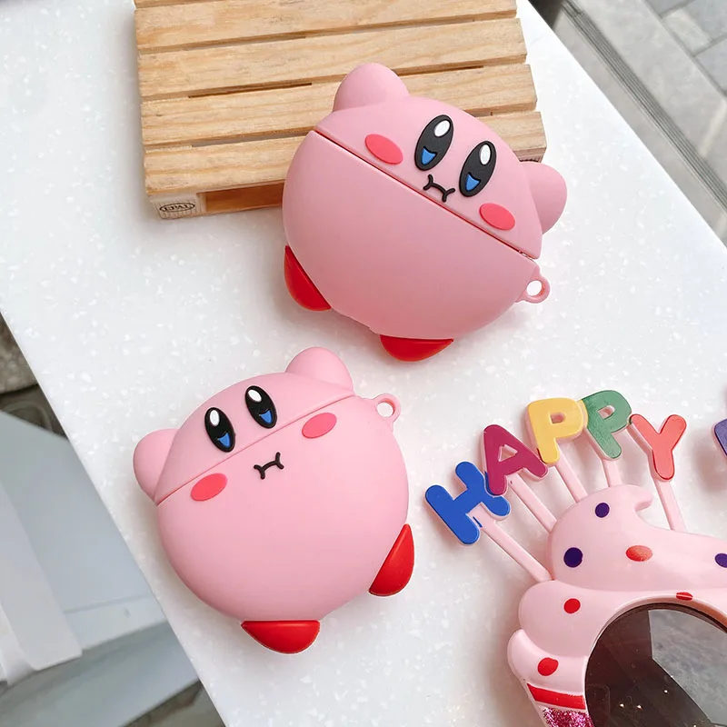 

Brand Game cute Kirby 3D case For AirPods 1 2 pro charging box Soft Wireless Earphones earphone cover coque, Colorful