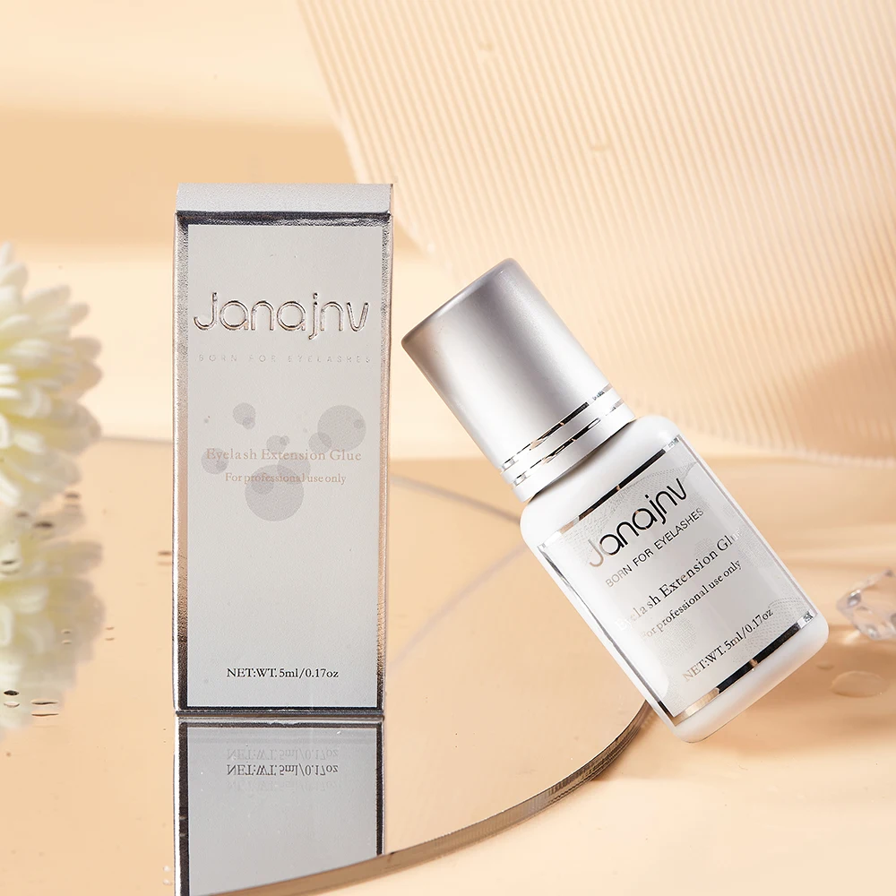 

Janajnv No Trace 1s Fast Dry Black Eyelash Extension Glue Low Odor Lash Glue