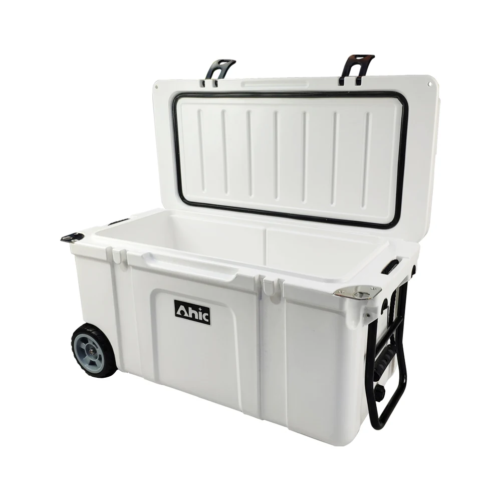

70qt Long Time Outdoor Fishing Use Roto-mold Cooler Box With Wheel