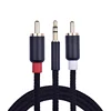 High Quality Factory Stereo Nickel Plated DC 3.5mm To Twin RCA Audio Cable For Sound Box