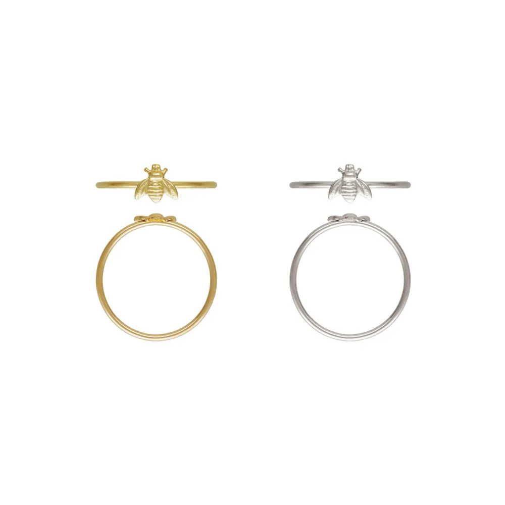 New Style 14k Gold Filled Animal Bee Finger Stacking Ring for Women Jewelry