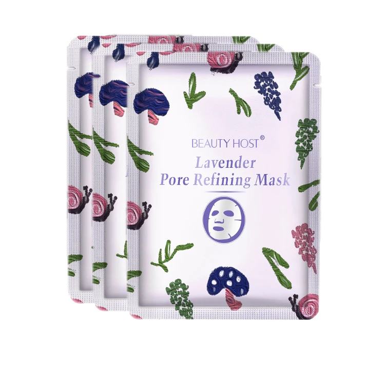 

OEM ODM Private Label Customized Best Natural Flower Lavender Hydrating Brightening Face Facial Sheet Mask From Factory