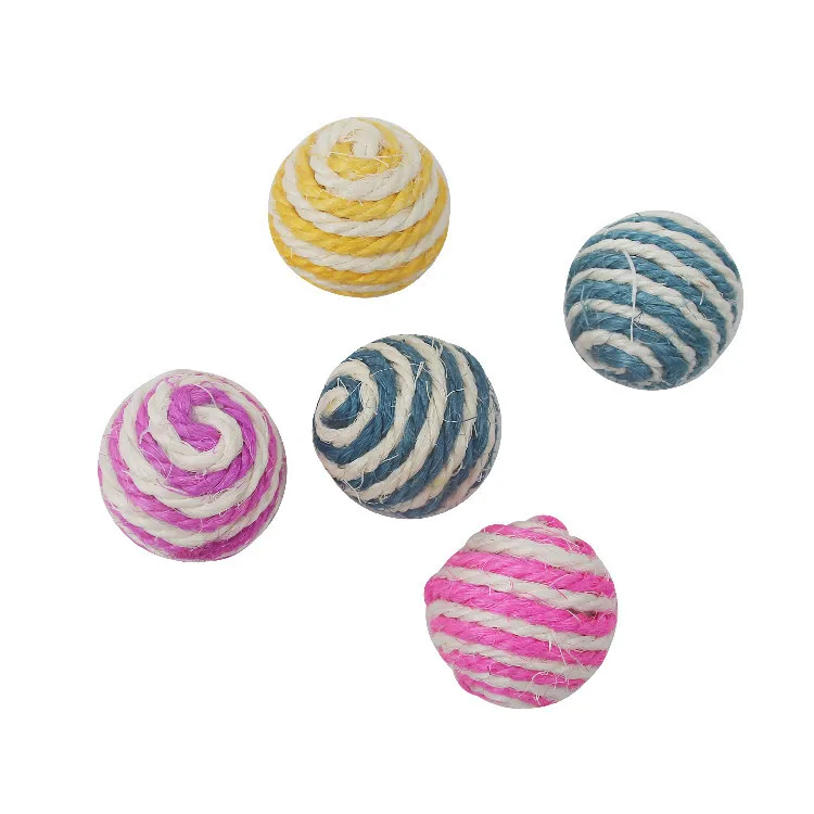 

Hot Sale 2021 Funny Cat Scratching Toy Supplies Pet Cat Toy Sisal Woven Ball Toy, Picture showed