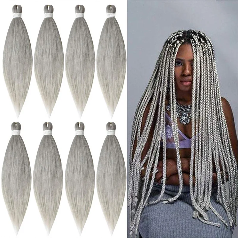 

Hot water setting wholesale 56 inches pre stretched braiding hair One tone braid hair, Black brown red pink purple