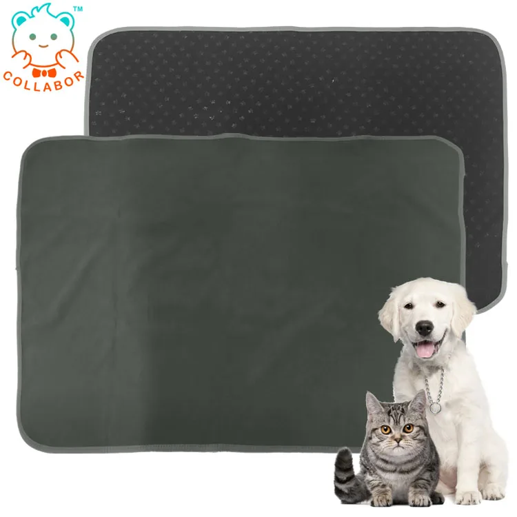 

COLLABOR OEM Customizable Washable Dog Pet Bed Removable Dog Bed Memory Mats Dog Mat, Green microfleece or grey microfleece