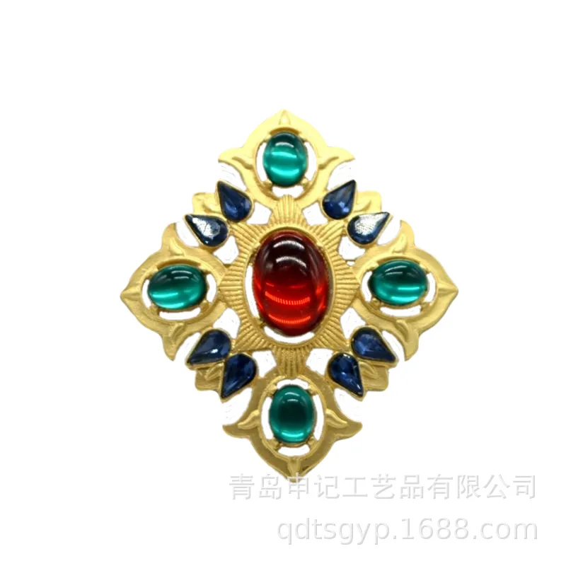 

Vintage Palace Pearl Acrylic Matte Gold Brooch Factory Price China Supplier