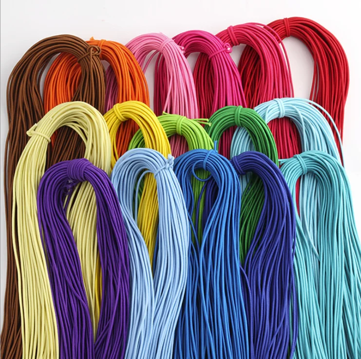 

Multicolor Round Nylon Coated Elastic Beading String Rope Cord for Necklace and Bracelet DIY Accessory Jewelry Making, Picture