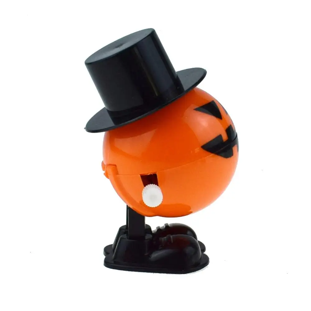 LGW165 Wholesale Pumpkin Hat Jumping Toys Halloween Plastic Wind Up Toys Promotion Gifts
