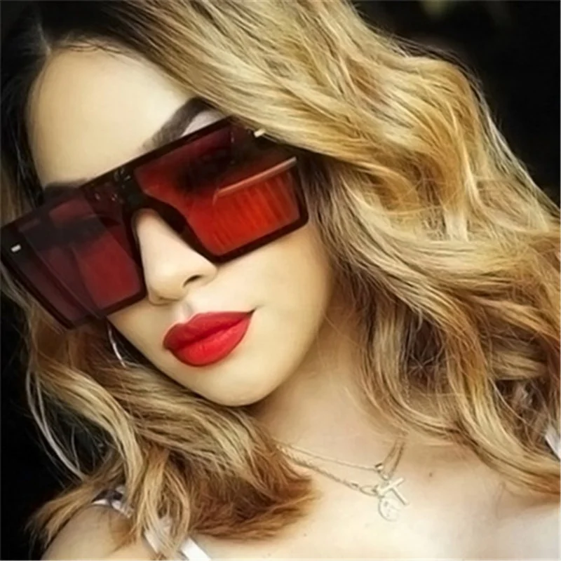

Fashion Vintage Lens Sun Glasses Shades Flat Top Square Sunglasses, 27 colors