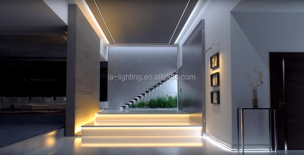 Indirect Light Recessed Aluminium Led Profile For Ceiling Lighting Indirect Light Recessed Aluminium Led