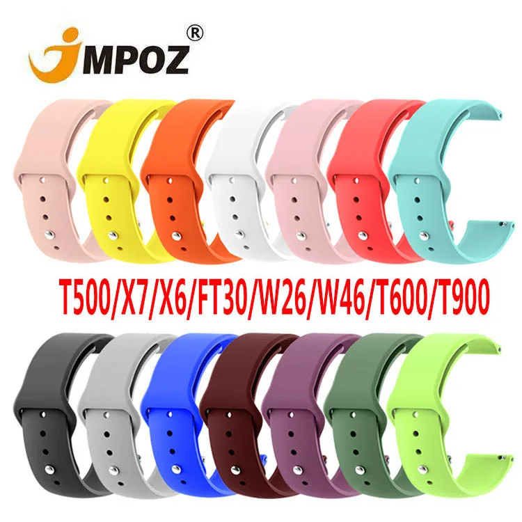 

Original Replaceable Multi-color Metal and Silicone Strap I6 I7 Q99 F8 F10 T5 T200 T500 W55 W58 Silicone Smart Watch Band, 51 colors