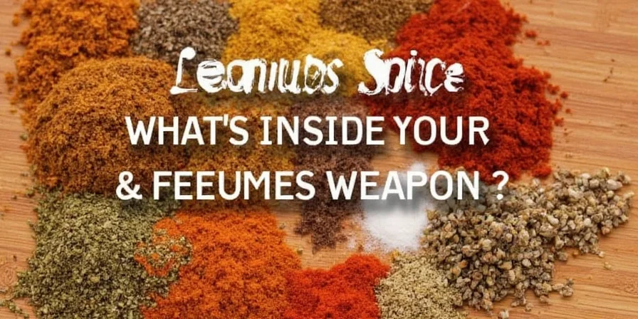 Flavor wheel diagram showing different savory spices and their taste profiles