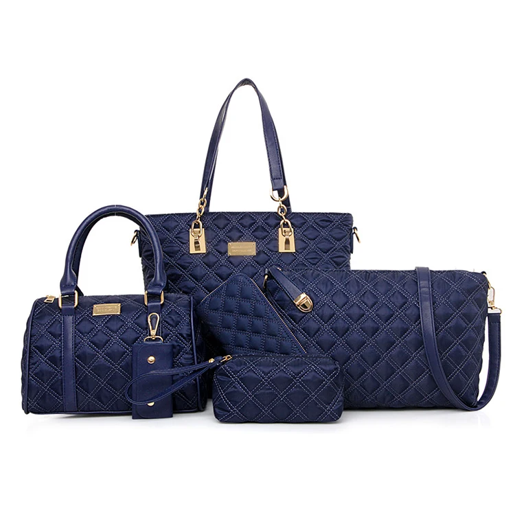 

Wholesale Simple and stylish six-piece cheap fashion high quality ladies bag 5 in 1 set women of handbag purses