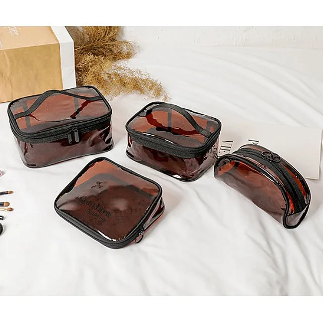 

Non-toxic Water-resistant material durable and lightweight used for a wide range of small items stationery bag, Black white browm coffee