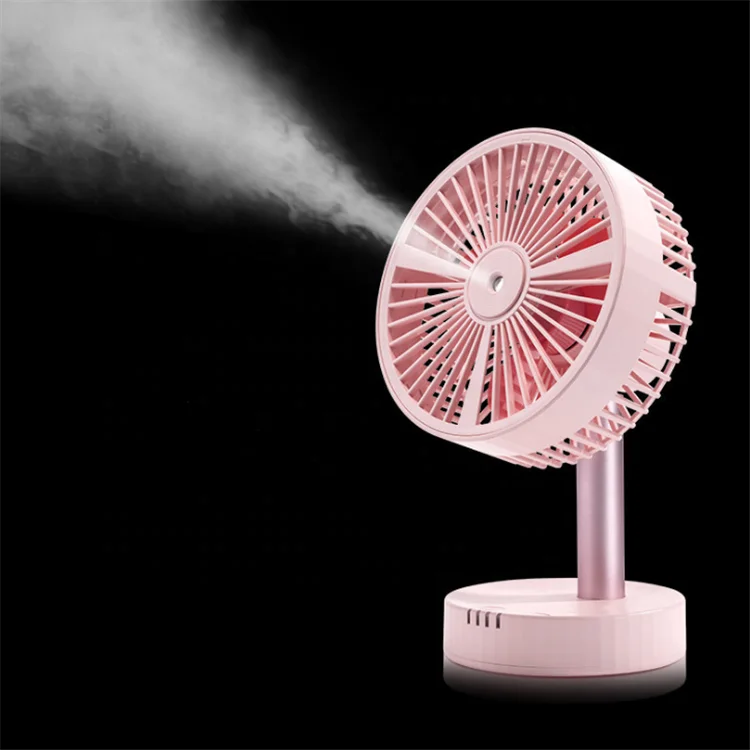 
Factory Direct Sales New Charging Humidifier Small Fan USB Mute Spray Moisturizing Desktop Mini fan 