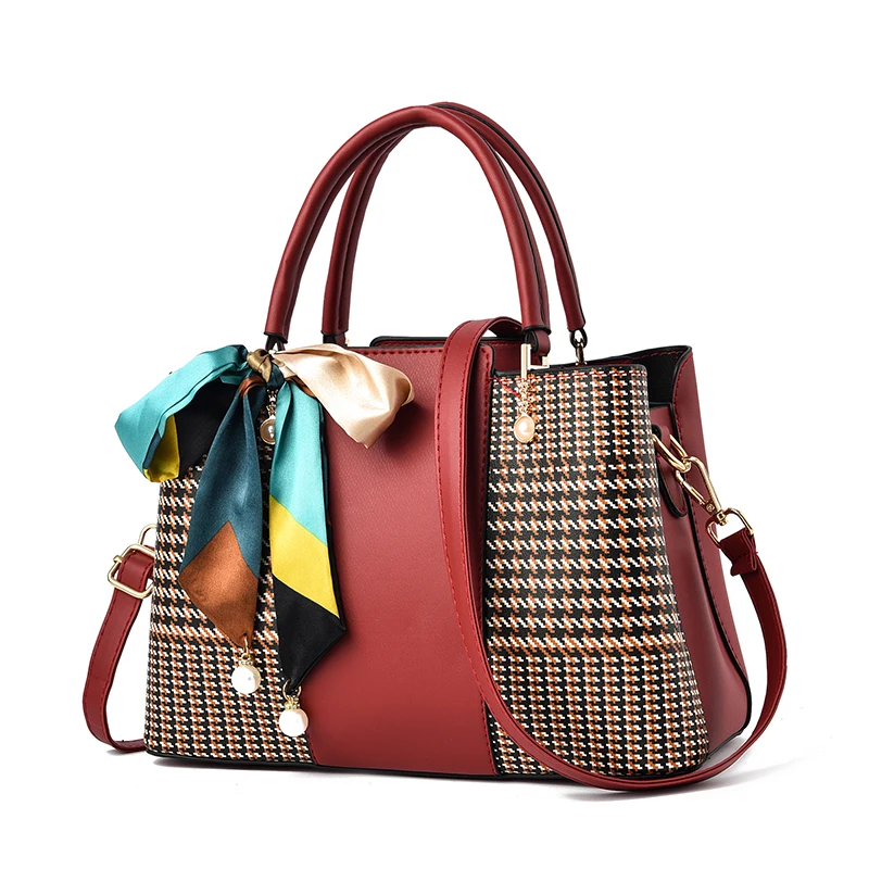 

DL081 37 Ditengma Designer Plaid Handbags Fashion Stitching Handbags For Ladies Wholesale Women Handbags