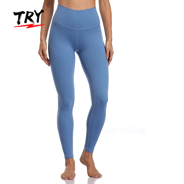 

Women's 87%nylon 13%spandex elastane workout Yoga Pants high waisted long legging for running gym, Customized colors