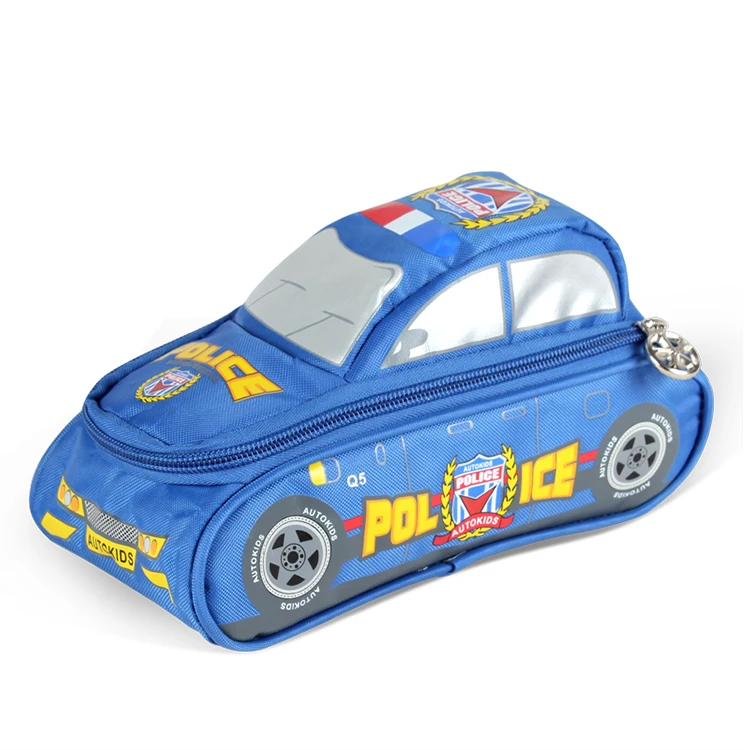 Best Quality Printed custom car shape kids pencil case cute pencil bag for school kids DRE-003