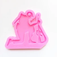 

Shiny Fallen soldier keychain mold silicone molds jewelry moulds