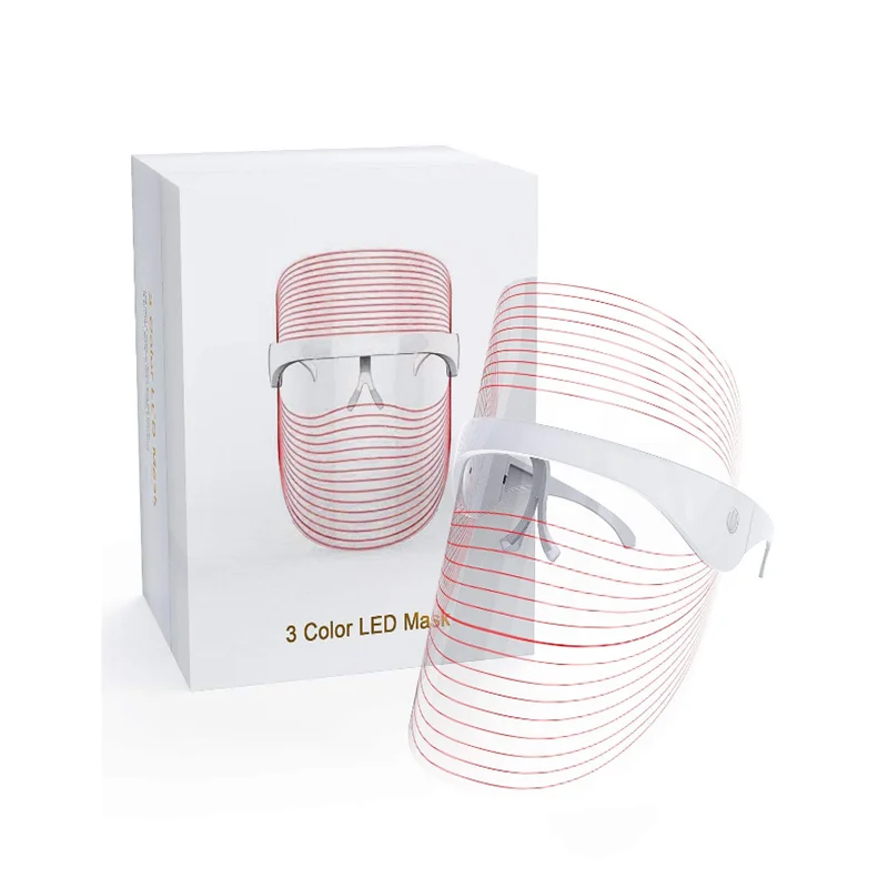 

PSB anti-aging photon facial beauty whitening 3 colors red led light therapy face mask
