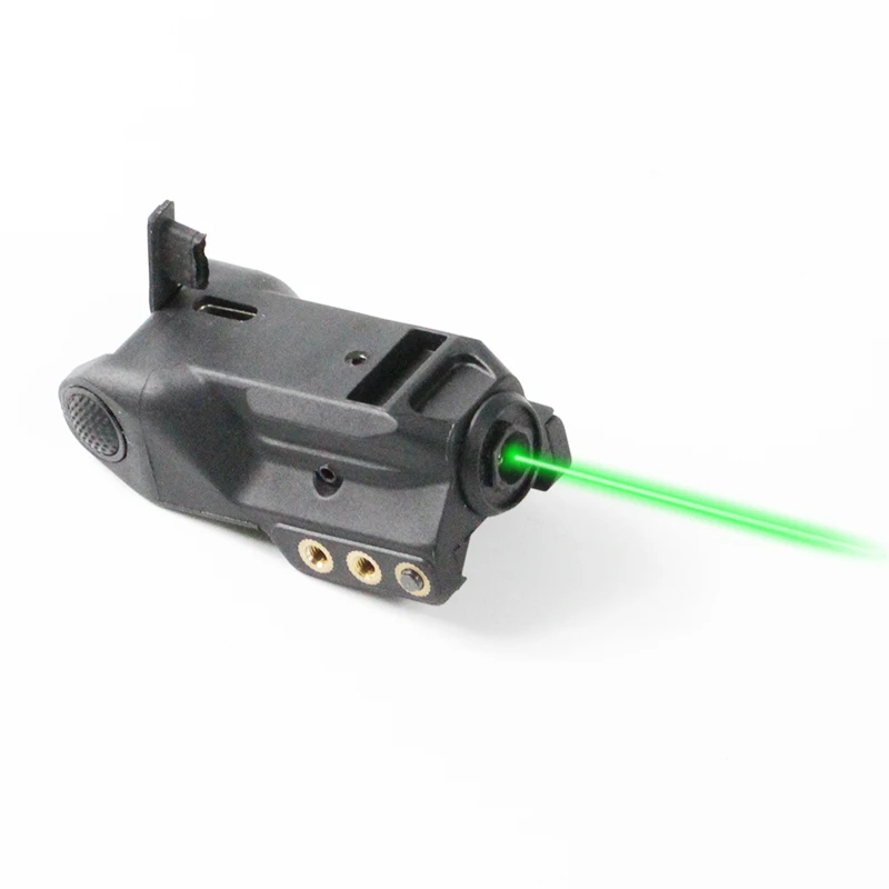 

New Tactical Green Laser Sight Push button Self Defense Mira Laser for Real Gun Pistol