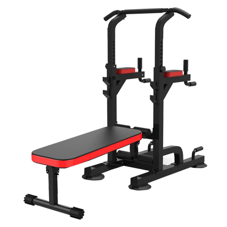 

Power Tower with sit up bench Adjustable Multi Function pull updip station strength training, Black