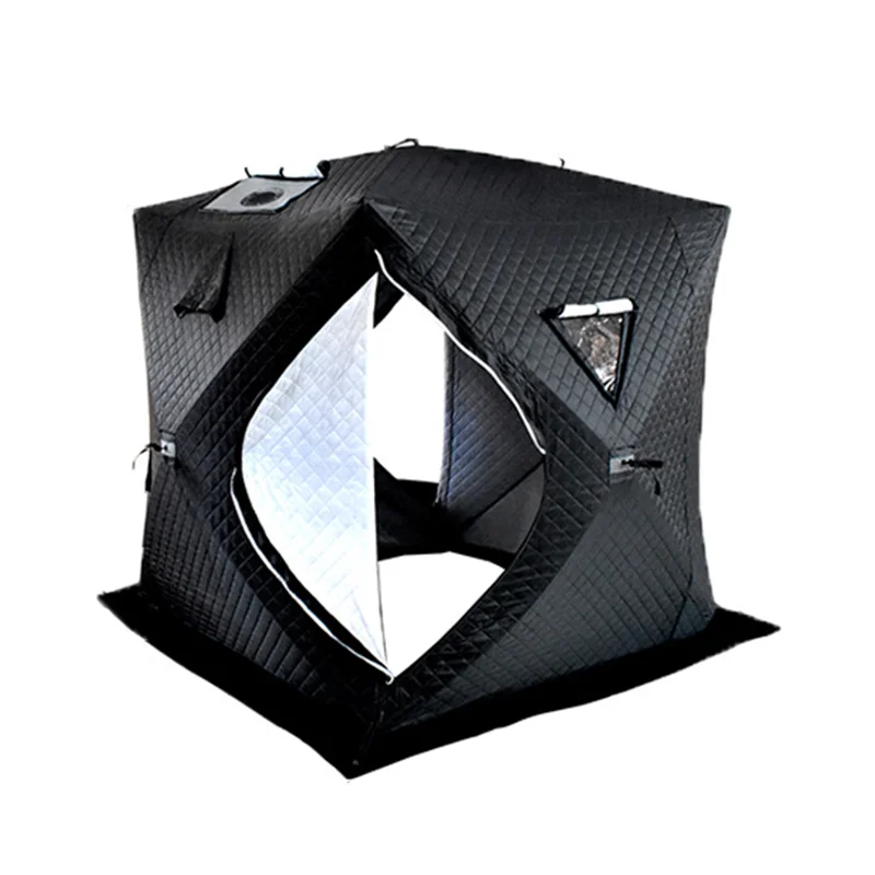 1.8x1.8M Portable Ice Fishing Tent Pop up Sauna Tents with Stove Jack for Camping Backpacking Outdoor Hunting(Without Floor)
