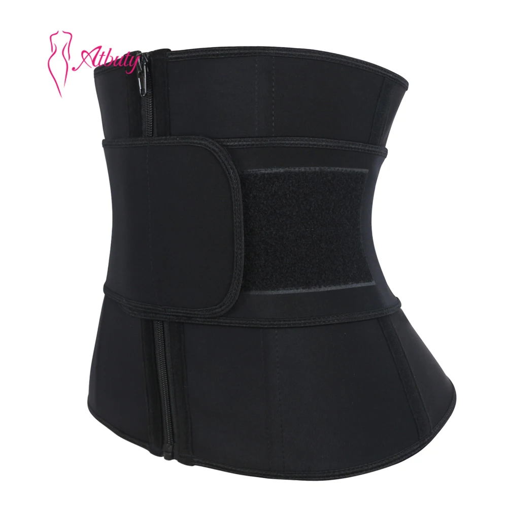 

Outdoor With Custom Logo Latex Private Label Waist Trainer Shapers Belt Corset, Black