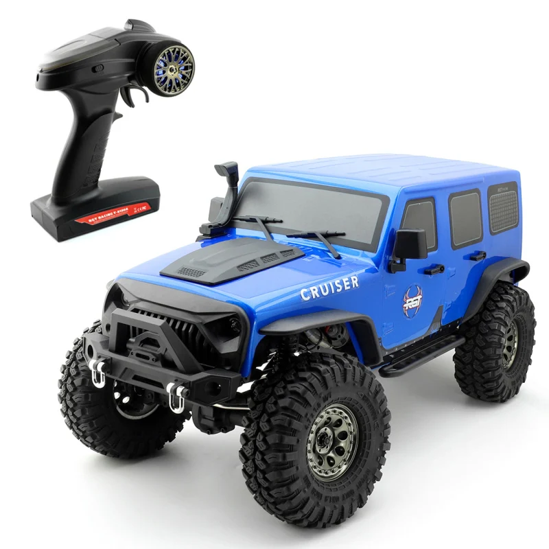 

Big HOSHI RGT RC Car 1/10 4wd RC Crawler Metal Gear Off Road Truck Rock Crawler Cruiser EX86100V2 RC RTR 4x4 Waterproof Toy, Red/blue/gary