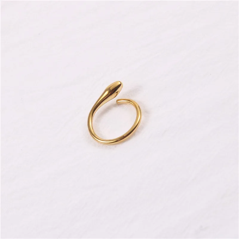 

Joolim Jewelry Wholesale 18K Gold Plated Snake Stainless Steel Rings for Women Rings