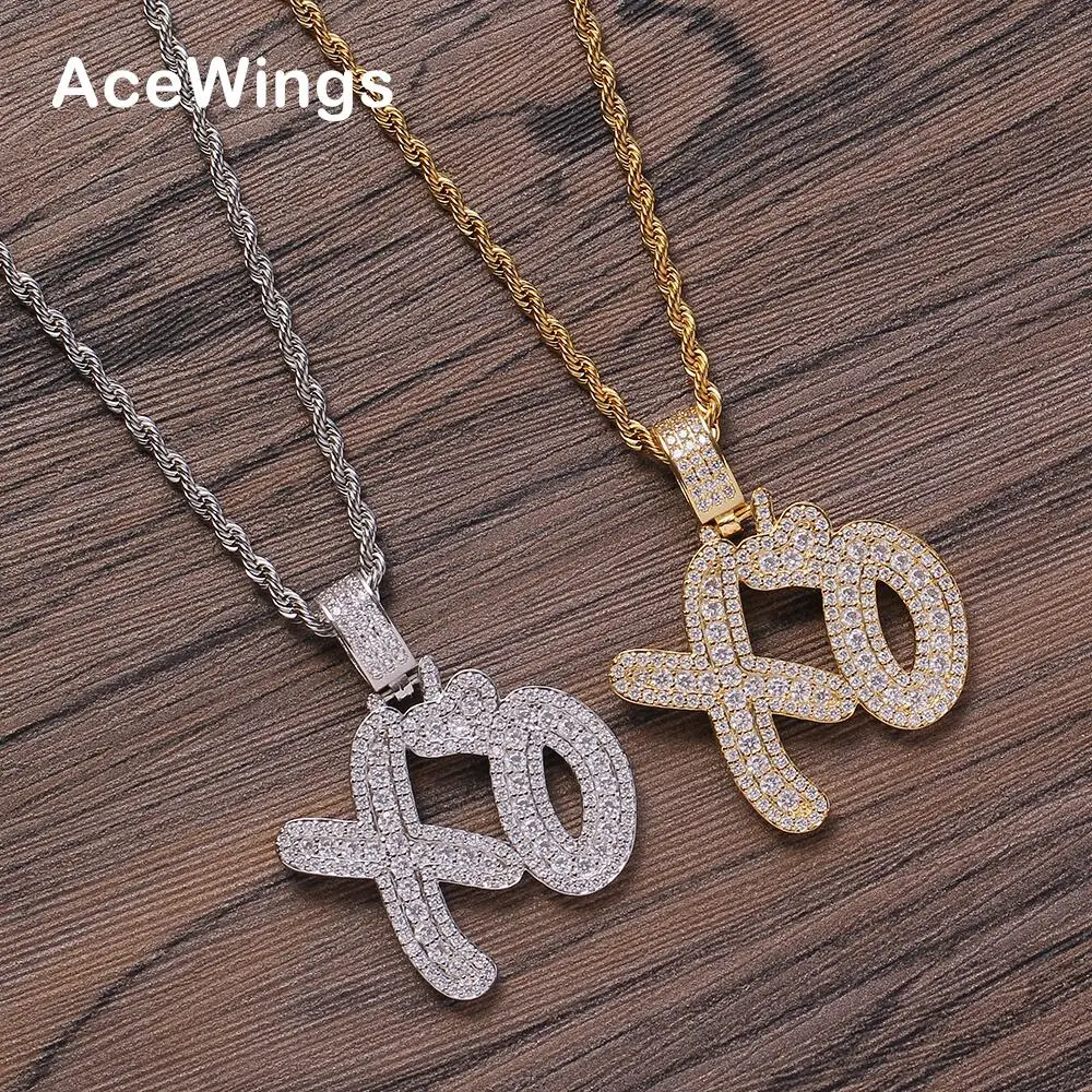 CN296 Bling bling Brass CZ Pendants Necklace Hip Hop Jewelry Party Gift