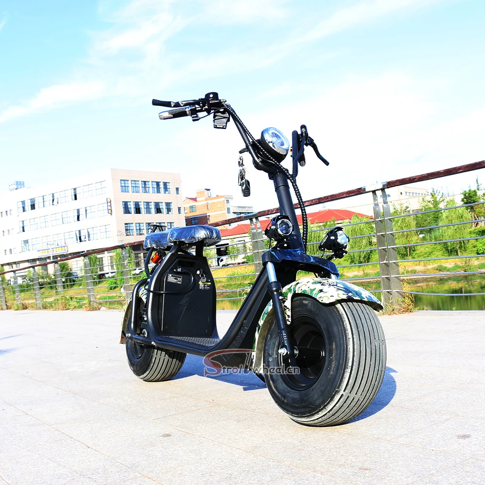 

Electric scooter EEC with 2000w motor and removable lithium battery 2000w fat tire electric scooter, Red