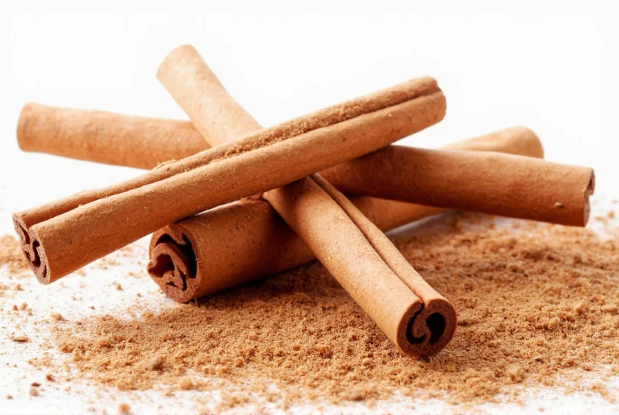 Various food applications of cinnamon including sprinkled on oatmeal, added to coffee, mixed into smoothies, and used in baking recipes
