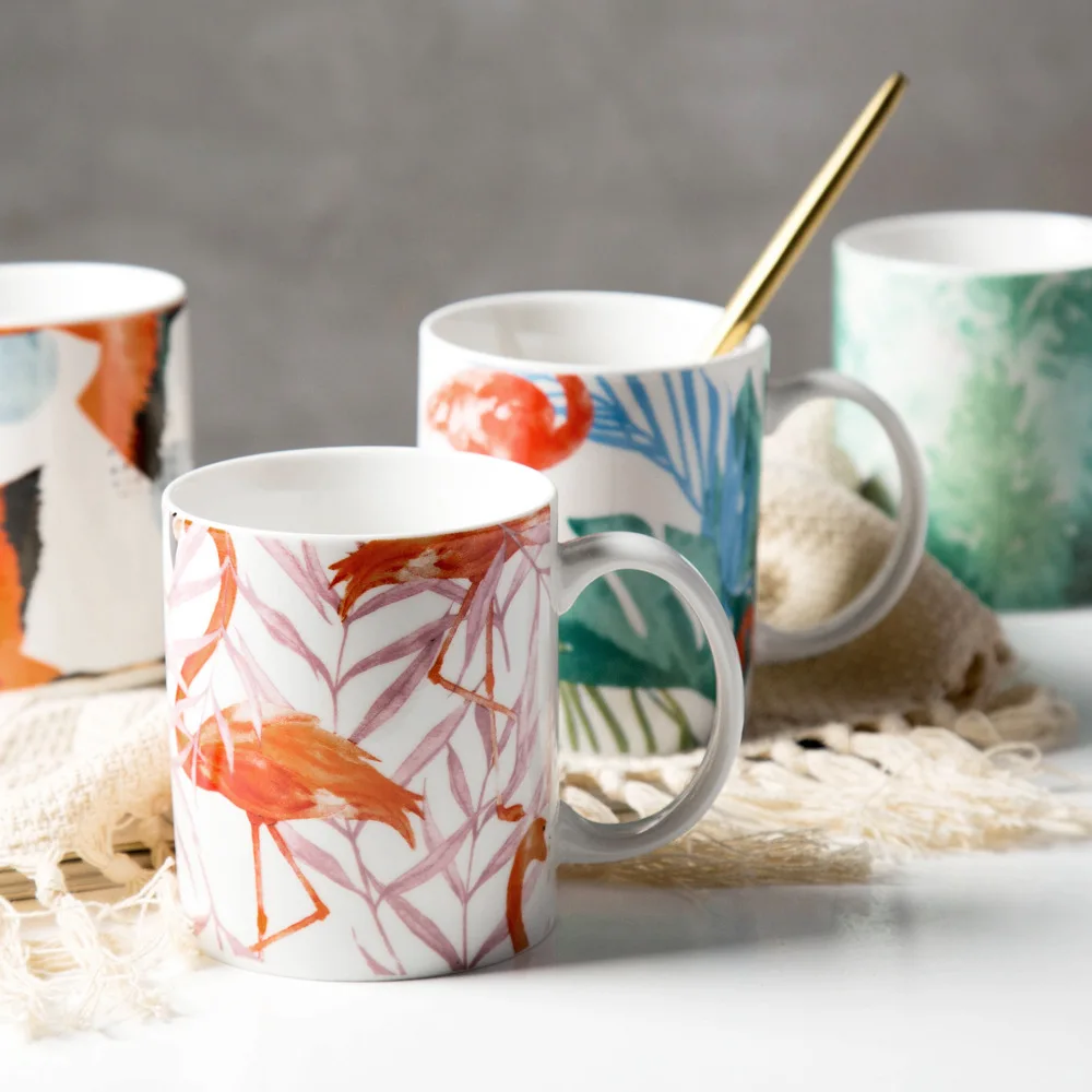 

China manufacturer Wholesale white ceramic mug porcelain coffee cup, Full decal
