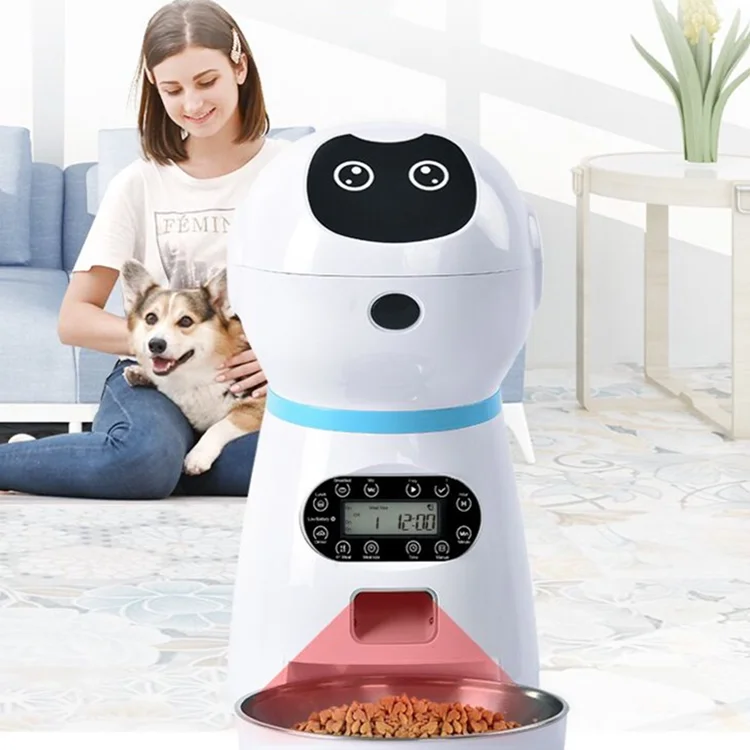 

Automatic Pet Feeder With Voice Recording Pet Dog Cat Food Dispenser Dog Food Feeder