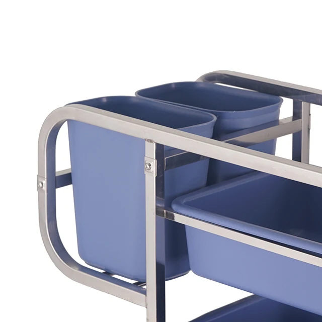 
Stainless Steel Newest Design Waste Collecting Transportation Hotel Banquet Garbage Collection Cleaning Maid Trolley 